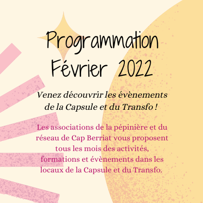 Programme des activités de la pépinière associative de Cap Berriat à Grenoble